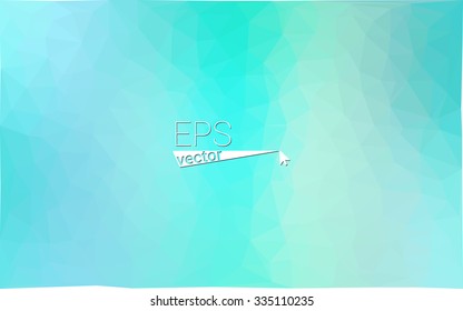 multicolor green, blue  geometric rumpled triangular low poly style gradient illustration graphic background. Vector polygonal design for your business.