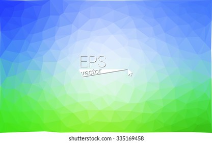 multicolor green, blue  geometric rumpled triangular low poly style gradient illustration graphic background. Vector polygonal design for your business.