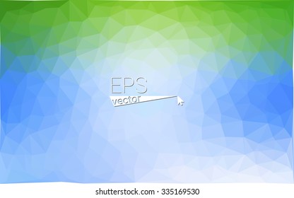 multicolor green, blue  geometric rumpled triangular low poly style gradient illustration graphic background. Vector polygonal design for your business.