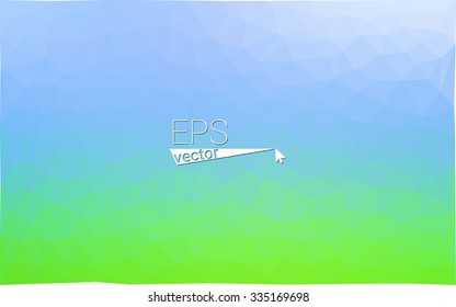 multicolor green, blue  geometric rumpled triangular low poly style gradient illustration graphic background. Vector polygonal design for your business.