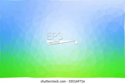 multicolor green, blue  geometric rumpled triangular low poly style gradient illustration graphic background. Vector polygonal design for your business.
