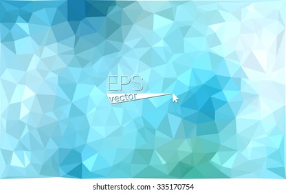 multicolor green, blue  geometric rumpled triangular low poly style gradient illustration graphic background. Vector polygonal design for your business.