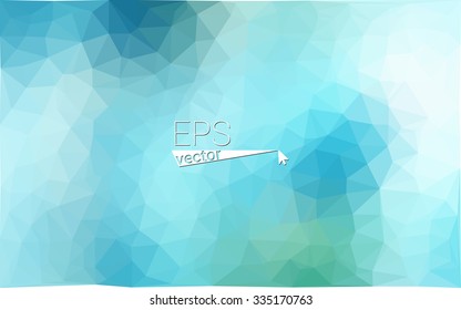multicolor green, blue  geometric rumpled triangular low poly style gradient illustration graphic background. Vector polygonal design for your business.