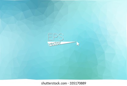 multicolor green, blue  geometric rumpled triangular low poly style gradient illustration graphic background. Vector polygonal design for your business.