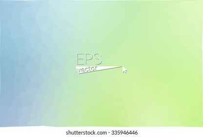 multicolor green, blue  geometric rumpled triangular low poly style gradient illustration graphic background. Vector polygonal design for your business.