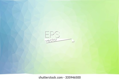 multicolor green, blue  geometric rumpled triangular low poly style gradient illustration graphic background. Vector polygonal design for your business.