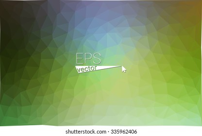 multicolor green, blue  geometric rumpled triangular low poly style gradient illustration graphic background. Vector polygonal design for your business.