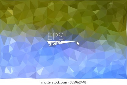 multicolor green, blue  geometric rumpled triangular low poly style gradient illustration graphic background. Vector polygonal design for your business.