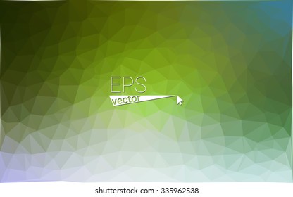 multicolor green, blue  geometric rumpled triangular low poly style gradient illustration graphic background. Vector polygonal design for your business.
