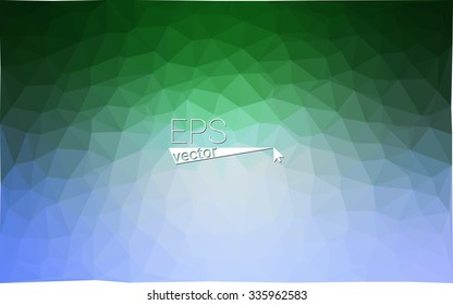 multicolor green, blue  geometric rumpled triangular low poly style gradient illustration graphic background. Vector polygonal design for your business.