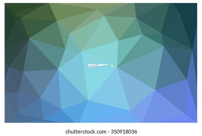 multicolor green, blue geometric rumpled triangular low poly origami style gradient illustration graphic background. Vector polygonal design for your business.