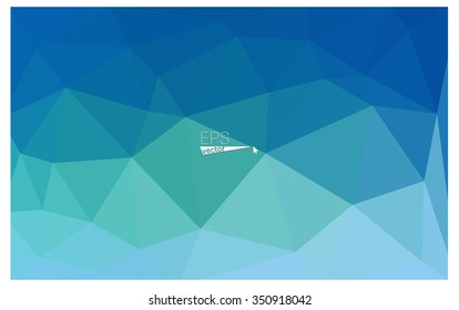 multicolor green, blue geometric rumpled triangular low poly origami style gradient illustration graphic background. Vector polygonal design for your business.