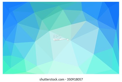 multicolor green, blue geometric rumpled triangular low poly origami style gradient illustration graphic background. Vector polygonal design for your business.