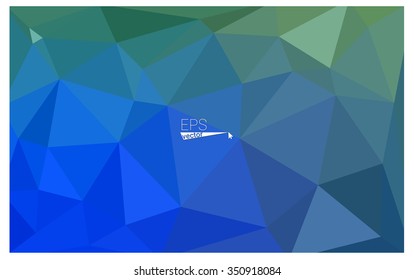 multicolor green, blue geometric rumpled triangular low poly origami style gradient illustration graphic background. Vector polygonal design for your business.
