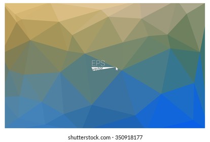 multicolor green, blue geometric rumpled triangular low poly origami style gradient illustration graphic background. Vector polygonal design for your business.