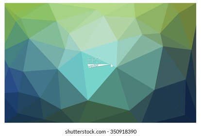multicolor green, blue geometric rumpled triangular low poly origami style gradient illustration graphic background. Vector polygonal design for your business.