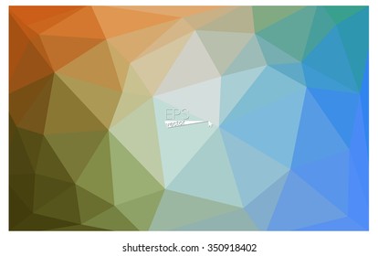 multicolor green, blue geometric rumpled triangular low poly origami style gradient illustration graphic background. Vector polygonal design for your business.