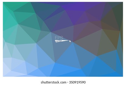 multicolor green, blue geometric rumpled triangular low poly origami style gradient illustration graphic background. Vector polygonal design for your business.