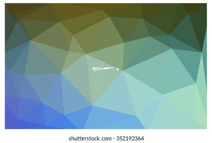 multicolor green, blue geometric rumpled triangular low poly origami style gradient illustration graphic background. Vector polygonal design for your business.