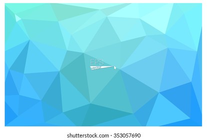 multicolor green, blue geometric rumpled triangular low poly origami style gradient illustration graphic background. Vector polygonal design for your business.