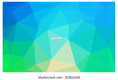 multicolor green, blue geometric rumpled triangular low poly origami style gradient illustration graphic background. Vector polygonal design for your business.