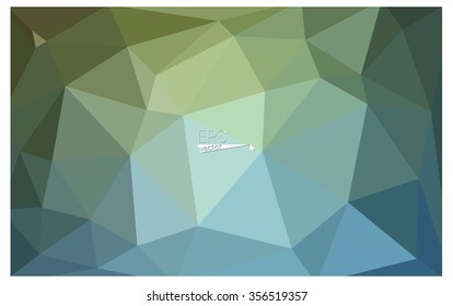 multicolor green, blue geometric rumpled triangular low poly origami style gradient illustration graphic background. Vector polygonal design for your business.