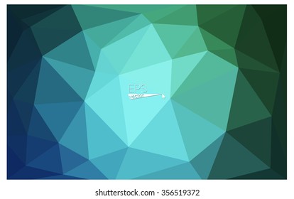 multicolor green, blue geometric rumpled triangular low poly origami style gradient illustration graphic background. Vector polygonal design for your business.