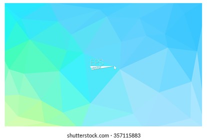 multicolor green, blue geometric rumpled triangular low poly origami style gradient illustration graphic background. Vector polygonal design for your business.