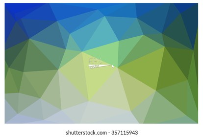 multicolor green, blue geometric rumpled triangular low poly origami style gradient illustration graphic background. Vector polygonal design for your business.