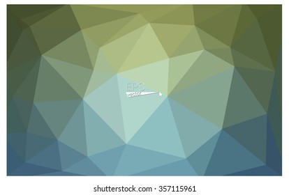 multicolor green, blue geometric rumpled triangular low poly origami style gradient illustration graphic background. Vector polygonal design for your business.