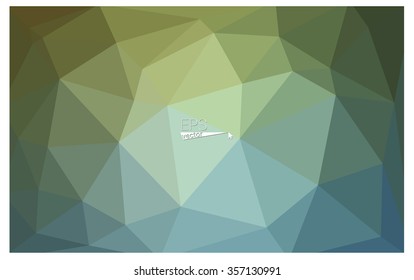 multicolor green, blue geometric rumpled triangular low poly origami style gradient illustration graphic background. Vector polygonal design for your business.