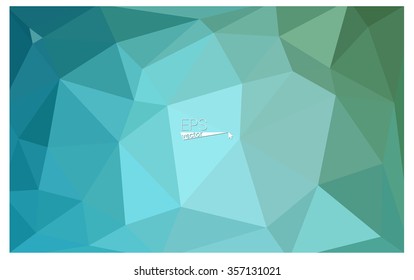multicolor green, blue geometric rumpled triangular low poly origami style gradient illustration graphic background. Vector polygonal design for your business.