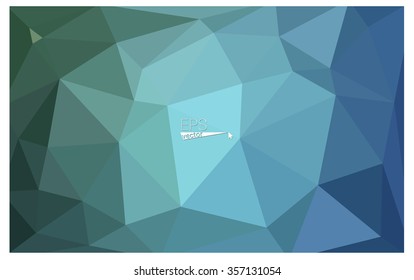 multicolor green, blue geometric rumpled triangular low poly origami style gradient illustration graphic background. Vector polygonal design for your business.