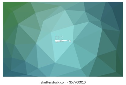 multicolor green, blue geometric rumpled triangular low poly origami style gradient illustration graphic background. Vector polygonal design for your business.
