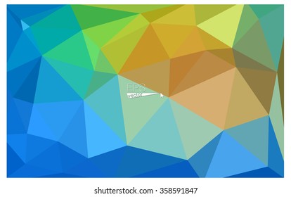 multicolor green, blue geometric rumpled triangular low poly origami style gradient illustration graphic background. Vector polygonal design for your business.