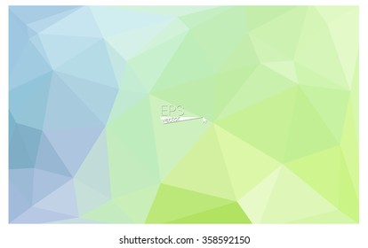 multicolor green, blue geometric rumpled triangular low poly origami style gradient illustration graphic background. Vector polygonal design for your business.