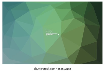 multicolor green, blue geometric rumpled triangular low poly origami style gradient illustration graphic background. Vector polygonal design for your business.