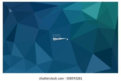 multicolor green, blue geometric rumpled triangular low poly origami style gradient illustration graphic background. Vector polygonal design for your business.