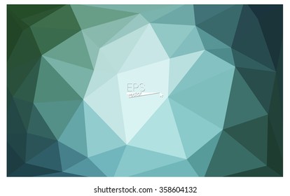 multicolor green, blue geometric rumpled triangular low poly origami style gradient illustration graphic background. Vector polygonal design for your business.