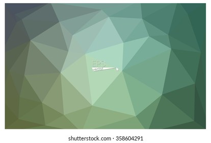 multicolor green, blue geometric rumpled triangular low poly origami style gradient illustration graphic background. Vector polygonal design for your business.
