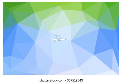 multicolor green, blue geometric rumpled triangular low poly origami style gradient illustration graphic background. Vector polygonal design for your business.