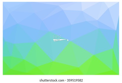 multicolor green, blue geometric rumpled triangular low poly origami style gradient illustration graphic background. Vector polygonal design for your business.