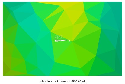 multicolor green, blue geometric rumpled triangular low poly origami style gradient illustration graphic background. Vector polygonal design for your business.