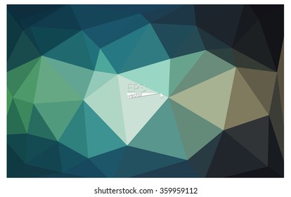multicolor green, blue geometric rumpled triangular low poly origami style gradient illustration graphic background. Vector polygonal design for your business.