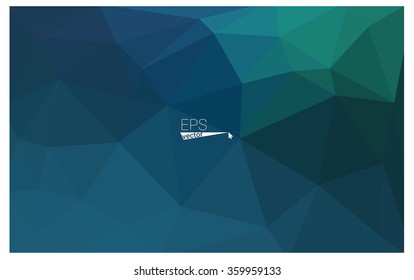 multicolor green, blue geometric rumpled triangular low poly origami style gradient illustration graphic background. Vector polygonal design for your business.
