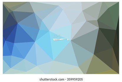 multicolor green, blue geometric rumpled triangular low poly origami style gradient illustration graphic background. Vector polygonal design for your business.