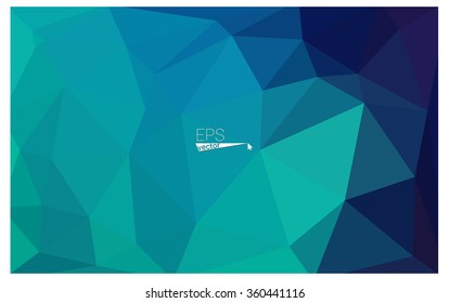 multicolor green, blue geometric rumpled triangular low poly origami style gradient illustration graphic background. Vector polygonal design for your business.