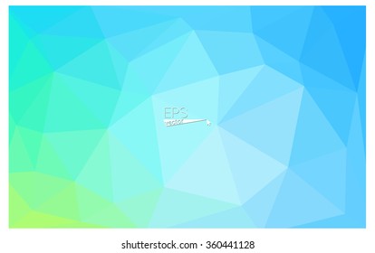multicolor green, blue geometric rumpled triangular low poly origami style gradient illustration graphic background. Vector polygonal design for your business.