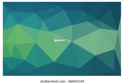 multicolor green, blue geometric rumpled triangular low poly origami style gradient illustration graphic background. Vector polygonal design for your business.