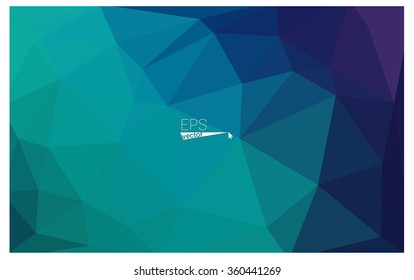 multicolor green, blue geometric rumpled triangular low poly origami style gradient illustration graphic background. Vector polygonal design for your business.